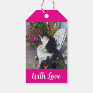 Smoking-Katze Katzen und Blumen Mädchen Name Dunke Geschenkanhänger