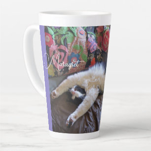 Smoking-Katze Niedlich beim Mexikaner-Wave Lustige Milchtasse