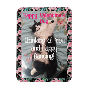Smoking-Katze Niedlich Lustiger Valentinstag Glück Magnet