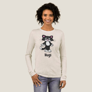 Smoking-Katze umarmt Tee-Shirt Tri-Blend Shirt