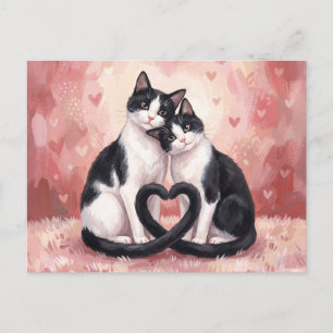 Smoking-Katzen Valentinstag Postkarte