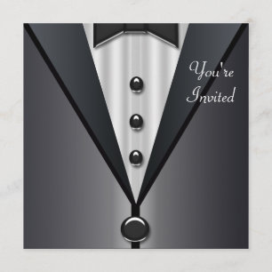 Smoking-Party-Kleid Schwarze-Binde-Formal-Party Einladung