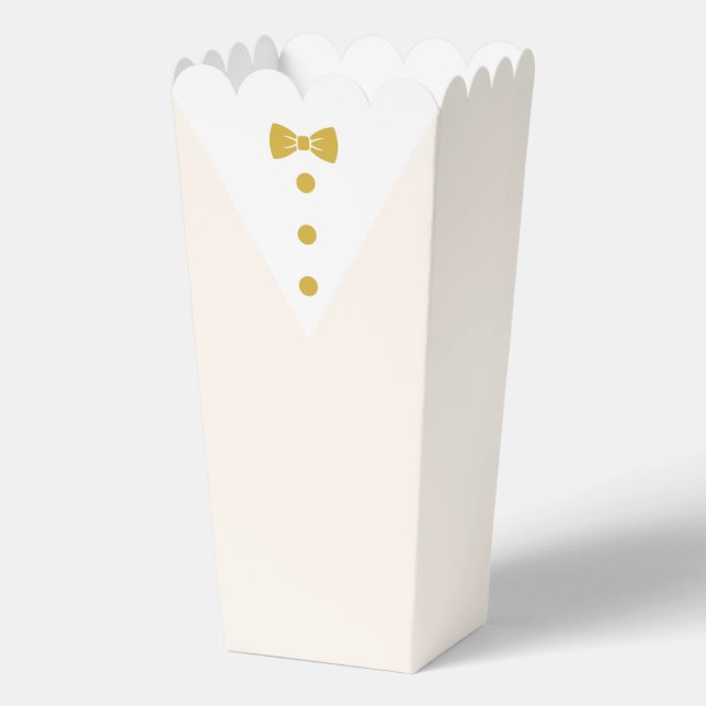 Smoking-Popcorn-Boxen mit schwarzer Fliege Geschenkschachtel (Vorderseite)
