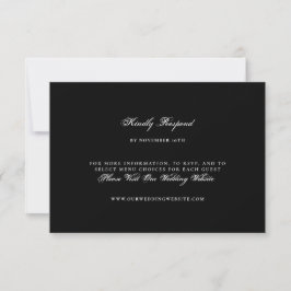 Smoking Schwarz Formal Hochzeitswebsite RSVP Karte