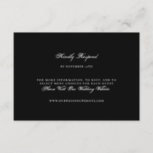 Smoking Schwarz Formal Hochzeitswebsite RSVP Karte