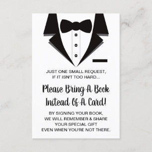 Smokings-Buch-Karte, Bücher für Baby Begleitkarte