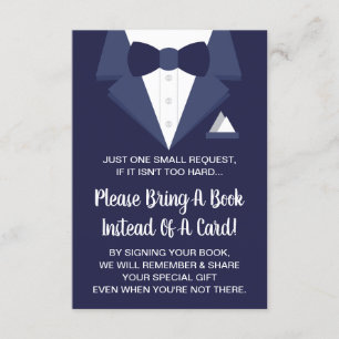 Smokings-Buch-Karte, Bücher für Baby Begleitkarte