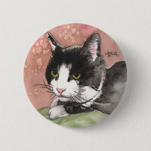Smokings-Katze Button