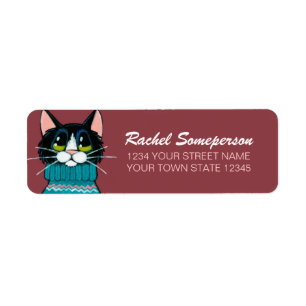 Smokings-Katze, die eine hässliche Strickjacke