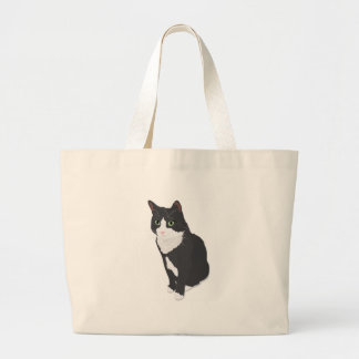 Smokings-Katze Jumbo Stoffbeutel