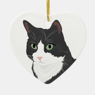 Smokings-Katze Keramik Ornament