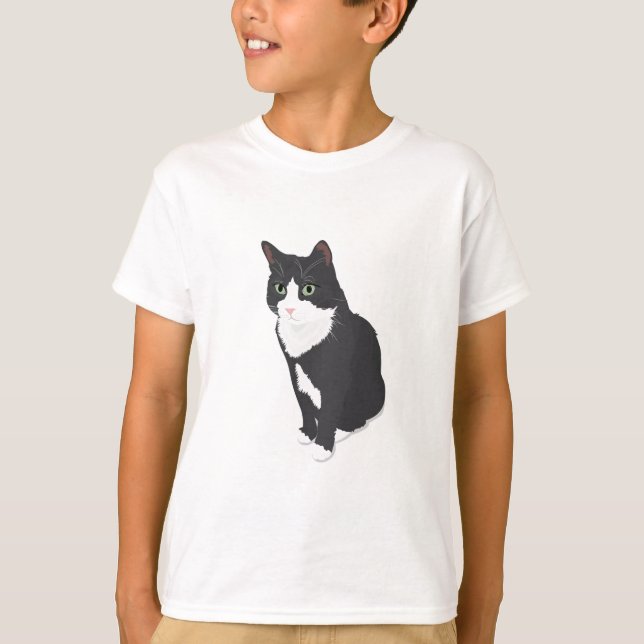 Smokings-Katze T-Shirt (Vorderseite)