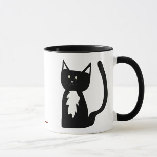Smokings-Katze und Ball des Garns Tasse