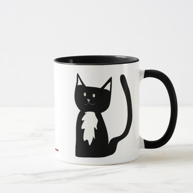 Smokings-Katze und Ball des Garns Tasse (Rechts)