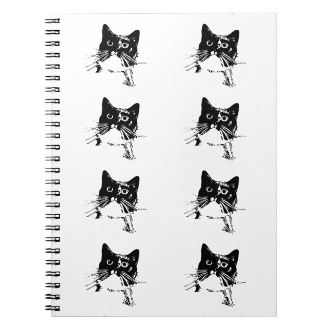 Smokings-Katzen-Notizbuch Notizblock (Vorderseite)