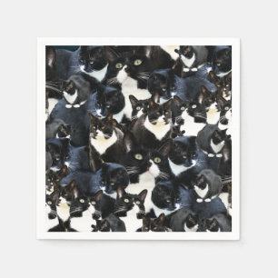Smokings-Katzen-Verrücktheit Serviette