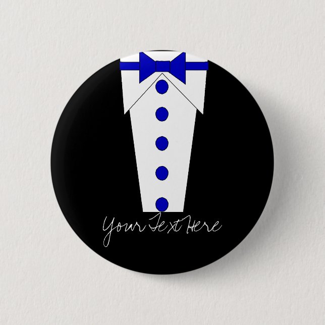 Smokings-Knopf (blau) Button (Vorderseite)