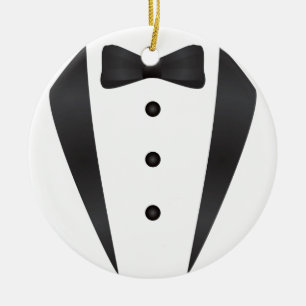 Smokingshochzeitsgeschenke und -stützen für keramikornament