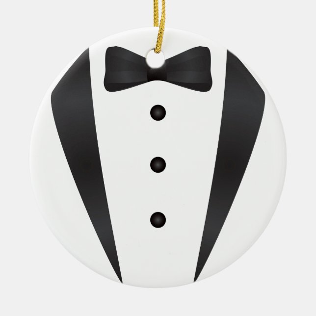 Smokingshochzeitsgeschenke und -stützen für keramikornament (Vorne)