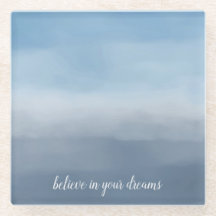 Smoky Blue Ombre Watercolor