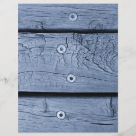 Smoky Blue Wood Planks Scrapbook Paper