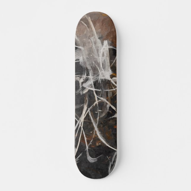 Smoky Charcoal Web Abstract Skateboard (Vorne)