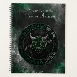Smoky Emerald Bull Timing Zitat Design Planer