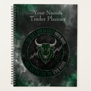 Smoky Emerald Bull Timing Zitat Design Planer