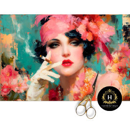 Smoky Flapper Glam Decoupage Seidenpapier