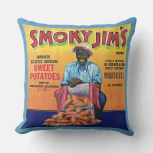 Smoky Jim's Süßkartoffelkennzeichen der 40er Jahre Kissen