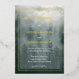 Smoky Mountain Hochzeit Folieneinladung