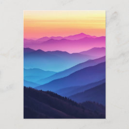 Smoky Mountain Sunset Postkarte