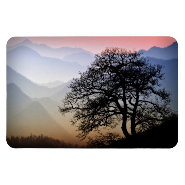 Smoky Mountain Sunset vom Blue Ridge Parkway Magnet (Horizontal)