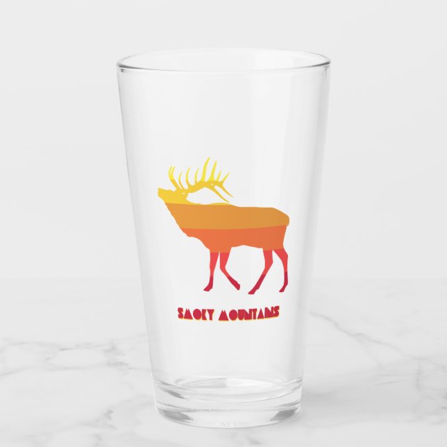 Smoky Mountains Elch Glas (Vorderseite)