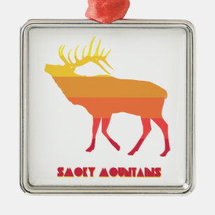 Smoky Mountains Elch Ornament Aus Metall