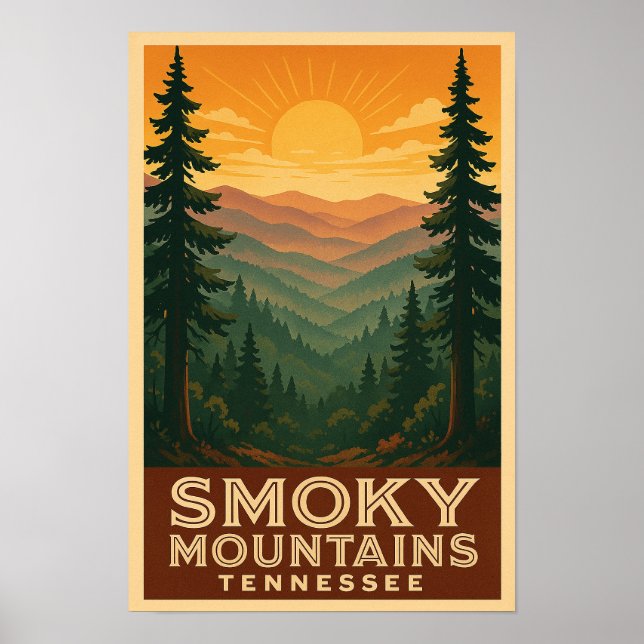 Smoky Mountains National Park Tennessee Poster (Vorne)