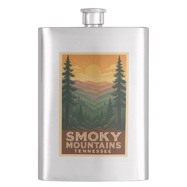 Smoky Mountains Nationalpark Flask Flachmann (Vorderseite)