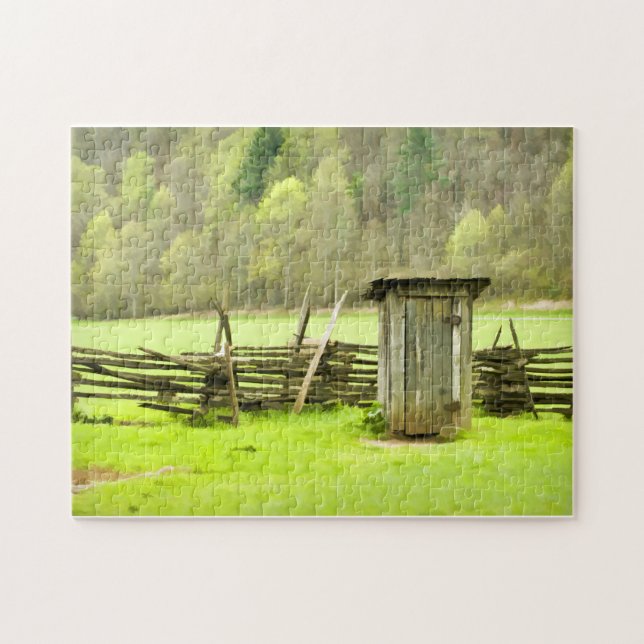 Smoky Mountains Outhouse Puzzle (Horizontal)