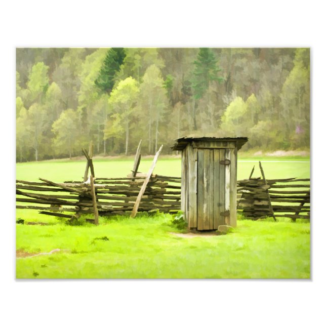 Smoky Mountains Outhouse Reisefotografie Fotodruck (Vorne)
