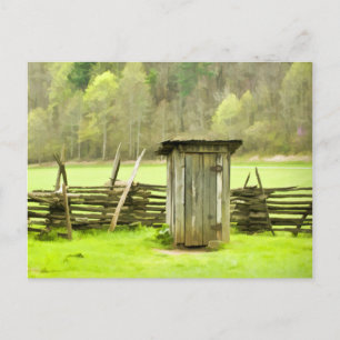 Smoky Mountains Outhouse Travel Fotografy Postkarte
