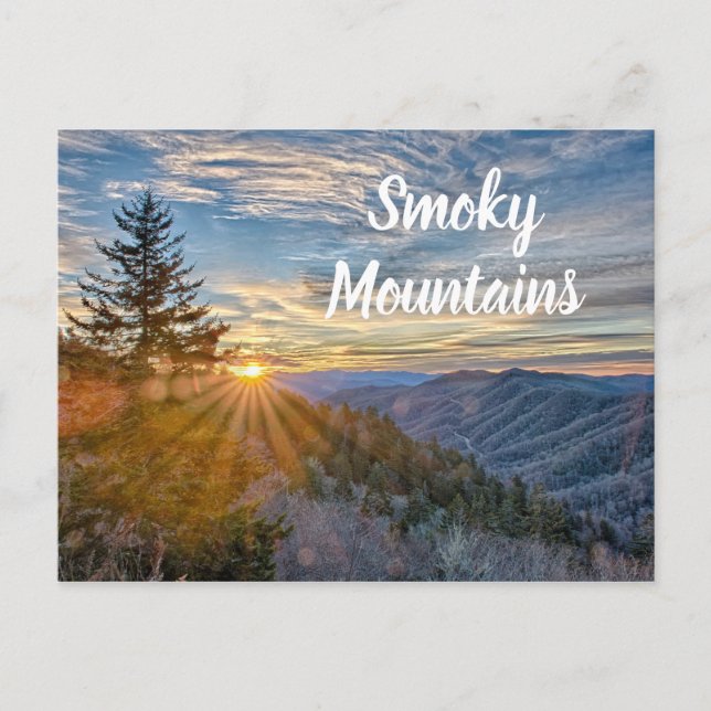 Smoky Mountains Sunrise Postcard Postkarte (Vorderseite)
