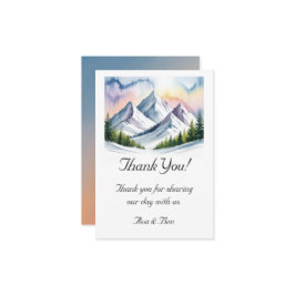 Smoky Mountains Winter Wedding Dankeskarte