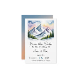 Smoky Mountains Winter Wedding Save The Date