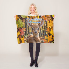 Smoky Mountains Woodland Fawn Fleecedecke