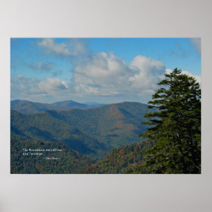 Smoky Mtns: Die Mtns rufen.. John Muir. Poster