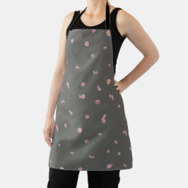Smoky Olive Light Pink Cosmos Floral Pattern Schürze