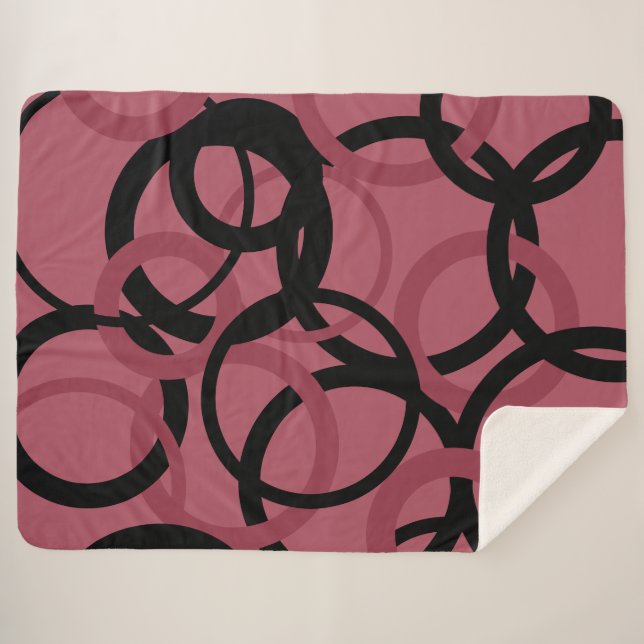 Smoky Topaz und schwarze Kreise Sherpadecke (Vorderseite (Horizontal))