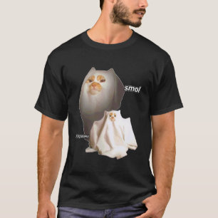 Smol Aber Gruseliger Geist Katzen Meme Halloween M T-Shirt