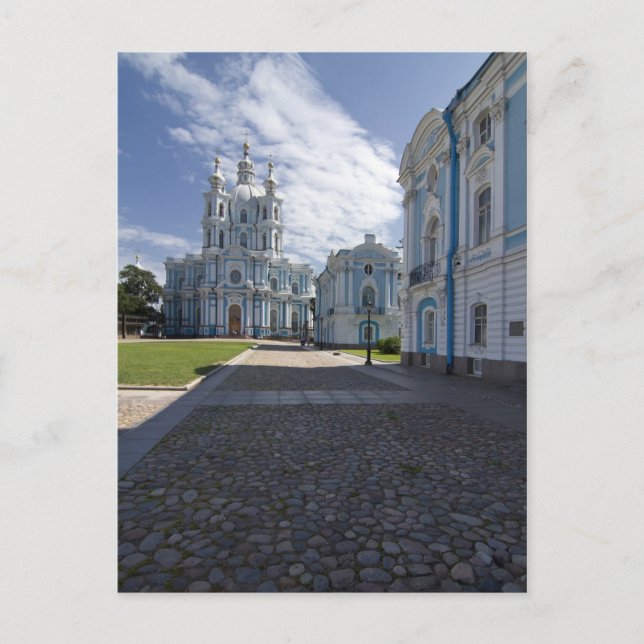 Smolny Kathedrale in St. Petersburg, Russland Postkarte (Vorderseite)