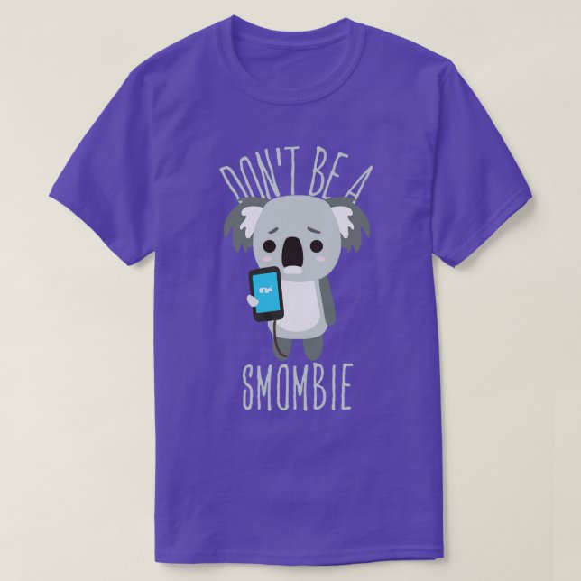 Smombie Coala gelangweilt Koala mit Handy 3 T-Shirt (Design vorne)